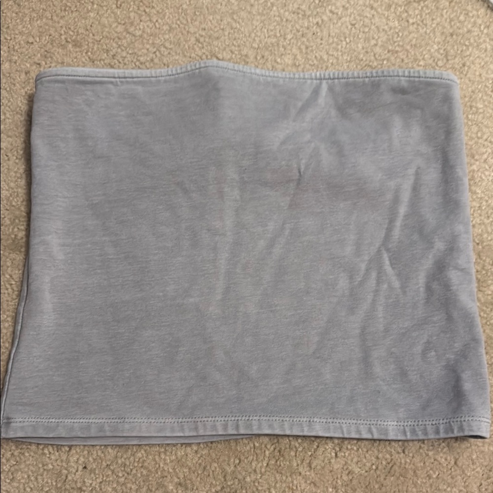 American Eagle Outfitters Gray Crop Top Casual Pencil Style